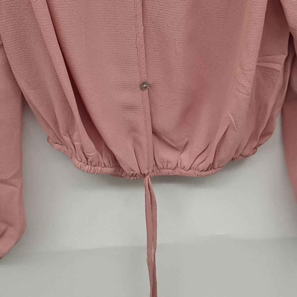 Available by Angela Fashion Women's New Pink Long Sleeve Crop Top Size Medium - Picture 8 of 14